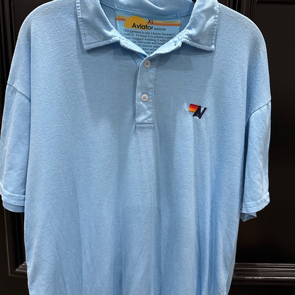 Men’s Light Blue Aviator Nation Polo